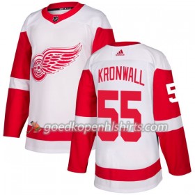 Detroit Red Wings Niklas Kronwall 55 Adidas 2017-2018 Wit Authentic Shirt - Mannen